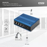 Digitus 4P Gigabit PoE Switch Ind. Unmanaged 1xSFP 