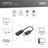 Digitus Adapter / Konverter DisplayPort > HDMI schwarz, 15cm 