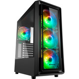 Sharkoon TK4 RGB Generalüberholt, Tower-Gehäuse schwarz, Gehärtetes Glas