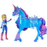 Spin Master Unicorn Academy - Train and Glow River mit Isabel Set, Spielfigur mit Leuchtfunktion und Trainingszubehör 