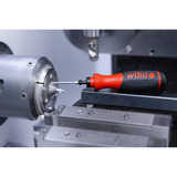 Wiha Schraubendreher mit Bithalter SoftFinish, 1/4" schwarz/rot, mit Ratschenfunktion