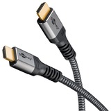 goobay Plus Ultra High-Speed HDMI-Kabel, 8K @ 60Hz grau, 3 Meter