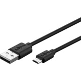goobay USB 2.0 Kabel, USB-A Stecker > Micro-USB Stecker schwarz, 0,5 Meter