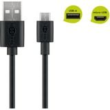 goobay USB 2.0 Kabel, USB-A Stecker > Micro-USB Stecker schwarz, 0,5 Meter
