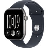 Apple Watch Series 12, Smartwatch grau, Aluminium, 46 mm, Sportarmband Navyblau M/L, Cellular