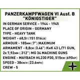 COBI Panzer VI Ausf. B Königstiger, Konstruktionsspielzeug Maßstab 1:35