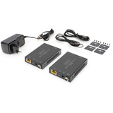 Digitus HDMI Extender Set 4K/60Hz, 70 Meter, HDMI Verlängerung schwarz, Sendeeinheit + Empfängereinheit