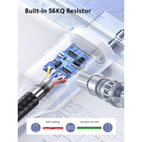 UGREEN US288 USB-A auf USB-C Lade- und Datenkabel  schwarz