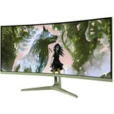 Arozzi Nova 34T2K165, Gaming-Monitor 86.4 cm (34 Zoll), grün, UWQHD, VA, Curved, HDMI, DP, Lautsprecher, 165Hz Panel