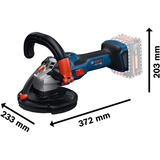 Bosch Professional Akku-Betonschleifer GBR 18V-15 S Professional solo, 18Volt blau/schwarz, ohne Akku und Ladegerät, Ø 125mm, in L-BOXX