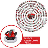 EINHELL Power X-Change Akku-Autopoliermaschine CE-CB 18/254 Li-Solo rot/schwarz, ohne Akku und Ladegerät