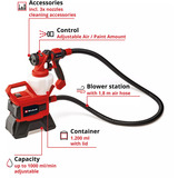 EINHELL Power X-Change Akku-Farbsprühsystem TE-SY 18/90 Li-Solo, 18Volt, Sprühpistole rot/schwarz, ohne Akku und Ladegerät