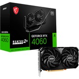 MSI GeForce RTX 4060 VENTUS 2X BLACK 8G OC, Grafikkarte DLSS 3, 3x DisplayPort, 1x HDMI 2.1