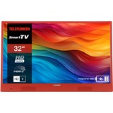Telefunken PL32OI Mobiler-Akku-TV, LED-Fernseher 80 cm (32 Zoll), orange, WXGA (HD-ready), Triple Tuner, Akku, Smart-TV