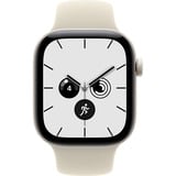 Apple Watch Series 12, Smartwatch weiß, Keramik, 42 mm, Sportarmband Sand M/L, Cellular