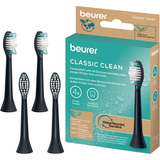 Beurer SC Classic Clean Green Planet, Aufsteckbürste schwarz, 4er Pack