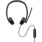 Dell WH3024, Headset schwarz, Kabelgebundenes Headset mit KI-basierter Geräuschunterdrückung