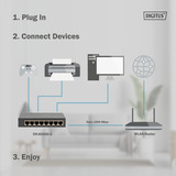 Digitus 8-Port Gigabit, Switch schwarz
