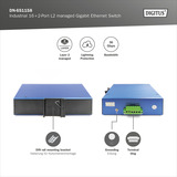 Digitus Industrieller 16+2-Port L2 managed Gigabit Ethernet, Switch 