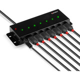 Lindy 7 Port USB 2.0 Metall Hub, USB-Hub schwarz