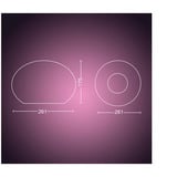 Philips Hue White & Color Ambiance Flourish Tischleuchte, LED-Leuchte weiß