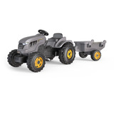 Smoby Traktor Stronger XXL mit Anhänger, Kinderfahrzeug anthrazit