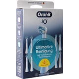Braun Oral-B iO Ultimative Reinigung 8er, Aufsteckbürste weiß, Überlegene Plaque-Entfernung