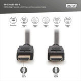 Digitus HDMI Premium High Speed Anschlusskabel, mit Ethernet, UHD 4K schwarz, 3 Meter