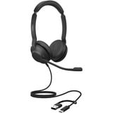 Jabra Evolve2 30 SE, Headset schwarz, UC, USB-C und USB-A, Stereo