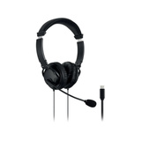 Kensington USB-C HiFi-Kopfhörer mit Mikrofon, Headset schwarz