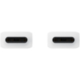 SAMSUNG USB 2.0 Kabel EP-DX510 (5A), USB-C Stecker > USB-C Stecker weiß, 1,80 Meter, PD, Laden mit bis zu 100 Watt