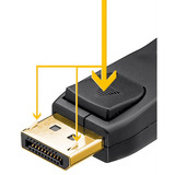 goobay Essential Kabel DisplayPort Stecker > DisplayPort Stecker, 8K / 120Hz schwarz, 1 Meter, 40 Gbit/s, DisplayPort 2.0 / 2.1