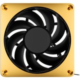 Alphacool Apex Stealth Metal 120mm Lüfter 2000rpm, Gehäuselüfter gold/schwarz, 120 mm