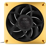 Alphacool Apex Stealth Metal 120mm Lüfter 2000rpm, Gehäuselüfter gold/schwarz, 120 mm