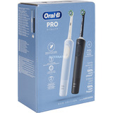 Braun Oral-B Vitality Pro D103 Duo, Elektrische Zahnbürste schwarz/blau, Black/Blue, inkl. 2. Handstück