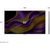 LG OLED55G57LW.AEUD evo TV, OLED-Fernseher 138.8 cm (55 Zoll), silber/schwarz, UltraHD/4K, Tripple Tuner, HDR, 120Hz Panel