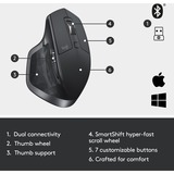 Logitech MX Master 2S, Maus graphit