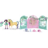 Spin Master Unicorn Academy - Ava & Einhorn Leaf Stall Spielset mit Farbwechseleffekt, Spielfigur 