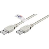 goobay USB 2.0 Kabel, USB-A Stecker > USB-A Stecker grau, 2 Meter, mit USB Zertifikat