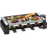 Clatronic Raclette Grill mit heißem Stein RG 3678 schwarz/silber