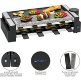 Clatronic Raclette Grill mit heißem Stein RG 3678 schwarz/silber