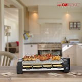 Clatronic Raclette Grill mit heißem Stein RG 3678 schwarz/silber