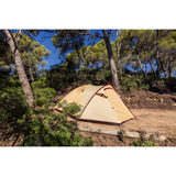 Coleman Darwin 4 Plus Summer, Zelt beige/dunkelrot