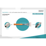 Digitus Professional Cat.7 S/FTP Verlegekabel simplex, Cca orange, 500 Meter Trommel