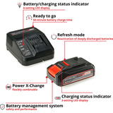 EINHELL Power X-Change Akku-Stichsäge TE-JS 18/100 Li, 18Volt rot/schwarz, Li-Ionen Akku 2,5Ah