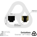 Thermal Grizzly DeltaMate Extender - MF14, Verbindung schwarz