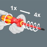 Wera Kraftform Kompakt Turbo i 1 Tool Finder, 16-teilig, Steckschlüssel rot/gelb, 16-teilig
