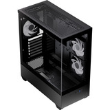 Aerocool P500D-G-BK-v1, Tower-Gehäuse schwarz, Tempered Glass x 2