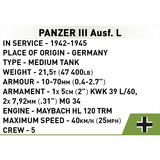 COBI Panzer III Ausf.L, Konstruktionsspielzeug Maßstab 1:72