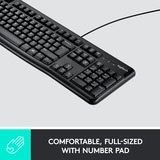 Logitech Keyboard K120, Tastatur schwarz, DE-Layout